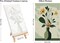 4 Pack Framed Paint by Numbers Kit for Adults Beginners with Wooden Easel, DIY Easy Flowers Paint by Number Kit with Frame, Flower in a Vase Framed Paint by Numbers for Home Wall Decor, 8x12 inch